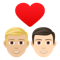 Couple with Heart- Man- Man- Medium-Light Skin Tone- Light Skin Tone emoji on Emojione